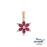 آویز طلا - طرح گل خورشیدی