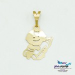 آویز طلا - طرح نوزاد و شیشه شیر