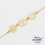 دستبند طلا - طرح حلقه و قلب