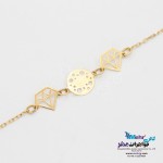 دستبند طلا - طرح الماس