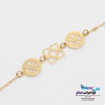 دستبند طلا - طرح گل