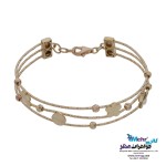 دستبند النگویی طلا - طرح گل