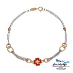 دستبند طلا - طرح گل چهار پر