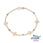 دستبند طلا - طرح شبدر چهار پر