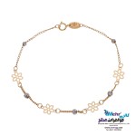 دستبند طلا - طرح گل