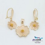 نیم ست طلا - طرح گل