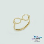 انگشتر طلا - طرح عینک
