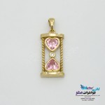 آویز طلا - طرح ساعت شنی