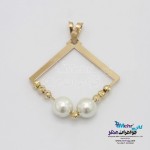 آویز طلا - طرح لوزی