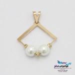 آویز طلا - طرح لوزی