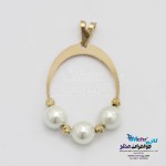 آویز طلا - طرح بیضی