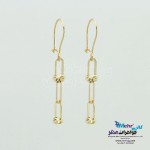 گوشواره طلا - طرح گوی تراش