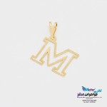 آویز طلا - طرح حروف لاتین M