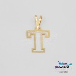 آویز طلا - طرح حروف لاتین T