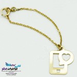 آویز ساعت طلا طرح عاشقانه
