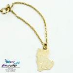 آویز ساعت طلا طرح حیوانات - گربه اشرافی