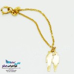 آویز ساعت طلا طرح عاشقانه