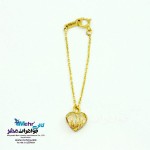 آویز ساعت طلا - سنگ سواروسکی قلب
