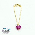 آویز ساعت طلا - سنگ سواروسکی قلب