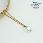 آویز ساعت طلا - سنگ سواروسکی مکعب