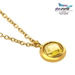 آویز ساعت طلا طرح سنگ زرد