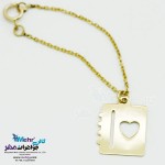 آویز ساعت طلا طرح عاشقانه - دفتر عشق