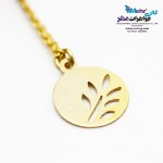 آویز ساعت طلا - طرح برگ