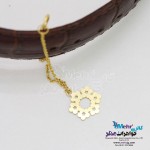 آویز ساعت طلا - طرح گل