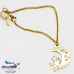 آویز ساعت طلا - طرح ماه و ستاره