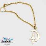 آویز ساعت طلا - طرح ماه و ستاره