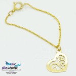 آویز ساعت طلا - طرح قلب