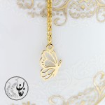 آویز ساعت طلا - طرح پروانه
