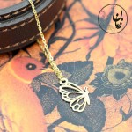 آویز ساعت طلا - طرح پروانه