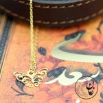 آویز ساعت طلا - طرح پروانه