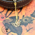 آویز ساعت طلا - طرح پروانه
