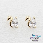 گوشواره طلا - طرح قو