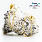 گوشواره طلا - طرح سنگ سفید