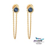 گوشواره طلا - طرح سنگ کبود