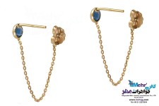 گوشواره طلا - طرح سنگ کبود