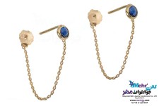 گوشواره طلا - طرح سنگ کبود