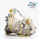 گوشواره طلا - طرح سنگ آبی
