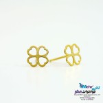 گوشواره طلا - طرح شبدر چهار برگ