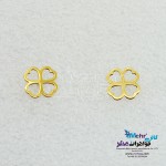 گوشواره طلا - طرح شبدر چهار برگ
