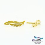 گوشواره طلا - طرح پر