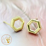 گوشواره طلا - طرح هندسی