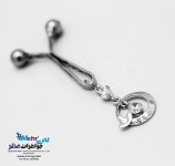 گیره شال و روسری طلا - طرح گل و پروانه