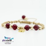 دستبند طلا و سنگ - طرح پروانه