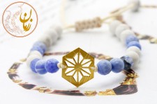 دستبند طلا و سنگ - طرح هندسی