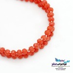 دستبند طلا و مهره - طرح کریستال نارنجی