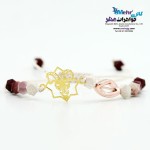 دستبند طلا و سنگ - طرح ماه تولد دی